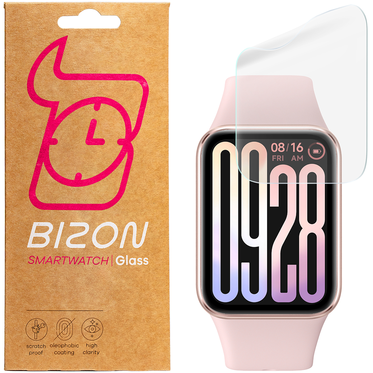 Folia hydrożelowa Bizon Watch Film Hydrogel Duo dla Xiaomi Smart Band 9 Pro